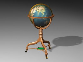 Floor Standing World Globe 3d preview