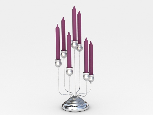 Contemporary Candelabra Candle Holders 3d rendering