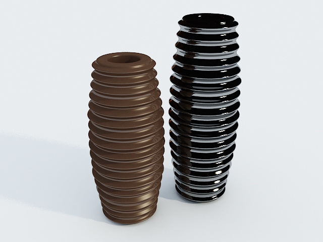 Decorative Vases Pottery 3d rendering