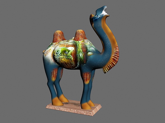 Glazed Camel Figure 3d rendering