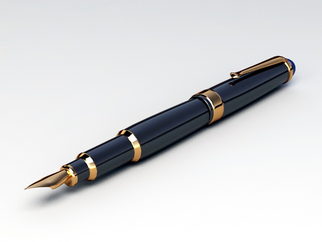 Fountain Pen 3d model 3ds Max files free download