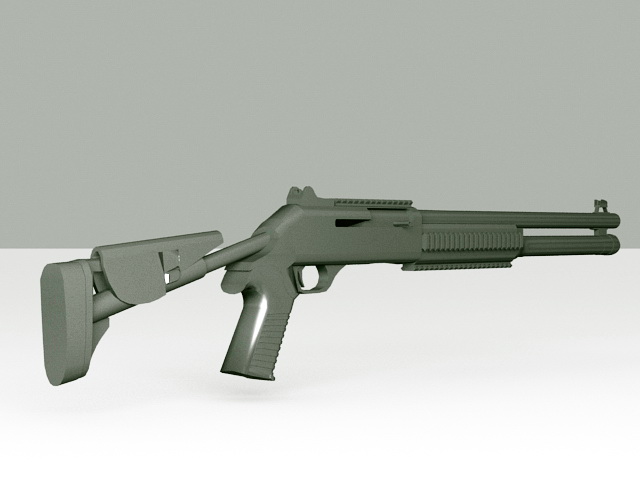 M1014 Tactical Shotgun 3d rendering