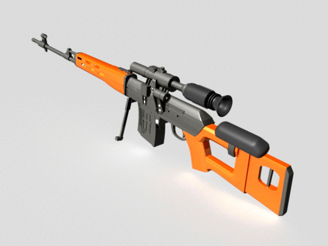 Military Sniper Rifle 3d rendering