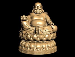 Laughing Buddha Statue 3d preview