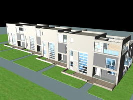 Townhouse Buildings 3d preview