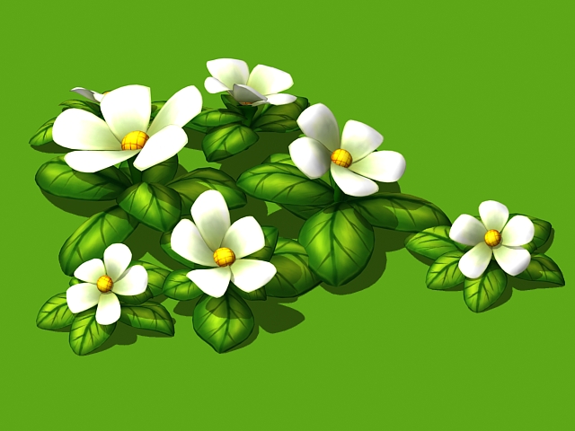 Flowering Plant Cartoon 3d model - CadNav
