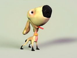 Small Cartoon Dog 3d model preview