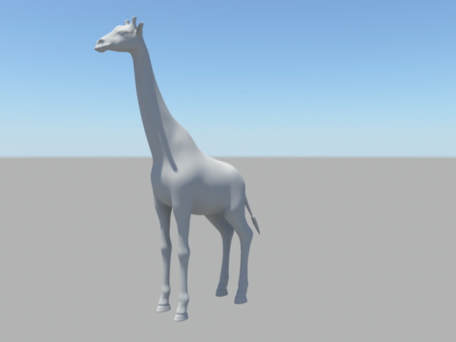 Tall Giraffe 3d rendering