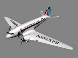 DC-3 Airplane 3d preview