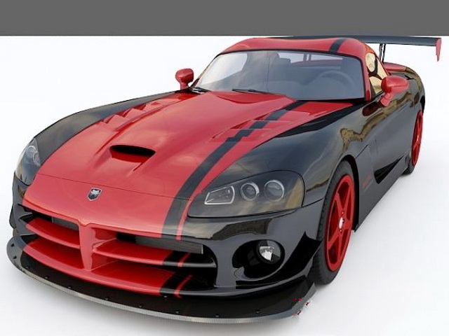 Dodge Viper 3d rendering