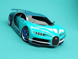 2017 Bugatti Chiron 3d model preview