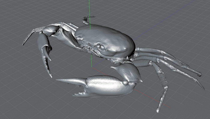 Crab Sculpture 3d rendering
