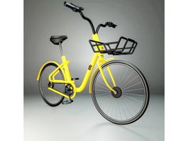 Yellow Bike 3d model preview