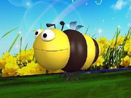 Bumble Bee Cartoon 3d model preview