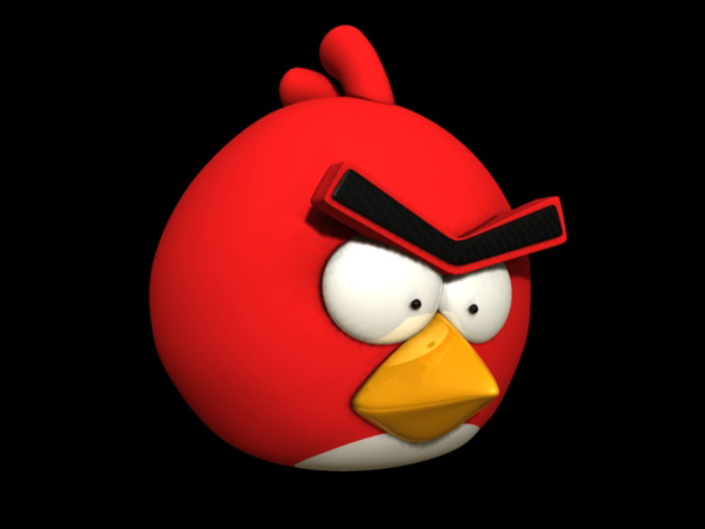Red Angry Bird 3d rendering