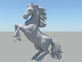 Horse Rearing Up 3d model preview