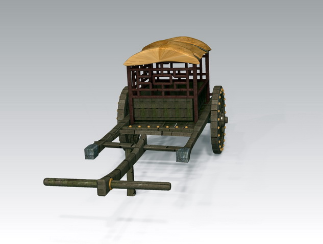 Medieval Wagon 3d rendering