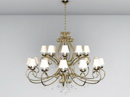 Large Chandelier Lighting 3d model preview