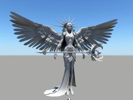 Female Angel Warrior 3d preview