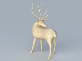 Mule Deer Sculpture 3d model preview