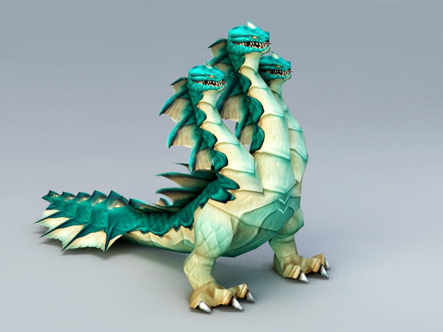 Three Headed Hydra 3d model 3ds Max files free download