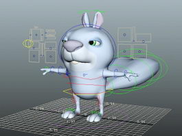 Blue Squirrel Rig 3d model preview