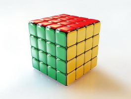 Rubiks Cube 3d model preview