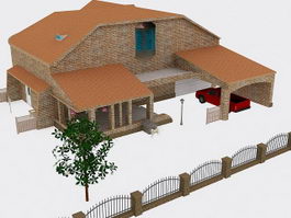 Red Brick House 3d preview