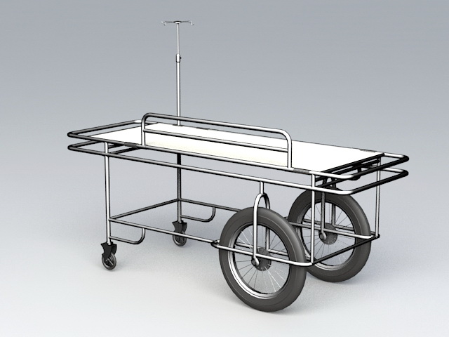 Hospital Stretcher 3d rendering