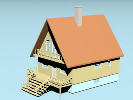 Country Cabin 3d model preview