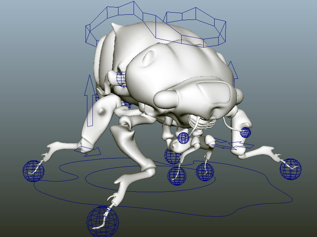 Bug Monster Rig 3d rendering