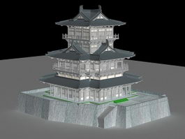 Japanese Pavilion 3d model preview