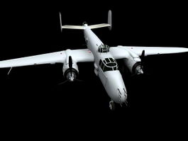 B-25 Bomber Aircraft 3d model preview