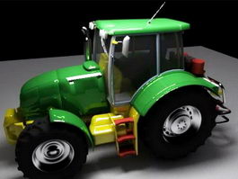 Old Green Tractor 3d preview