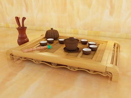 Traditional Chinese Tea Set 3d preview