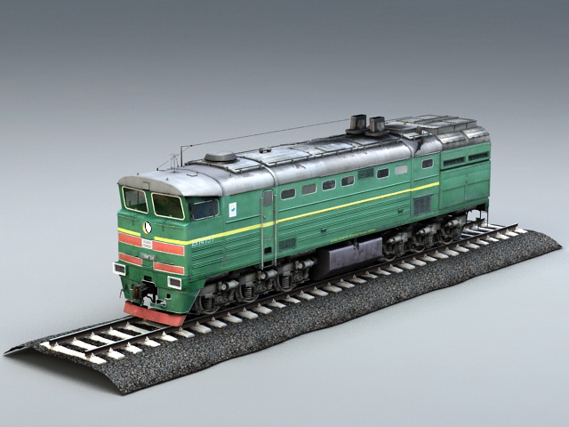 Diesel Locomotive Engine 3d rendering