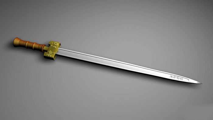 Medieval Sword 3d rendering
