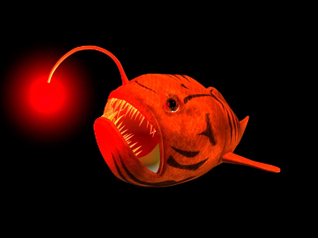 Red Angler Fish Rig 3d model Maya,Object files free download - CadNav