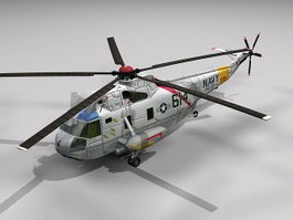 US Navy SH-3 Helicopter 3d model preview