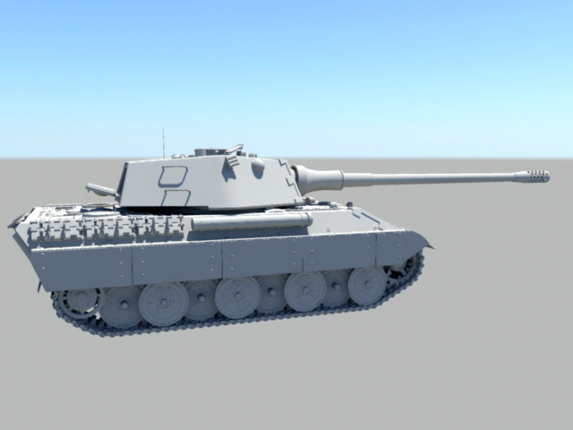 WW2 Heavy Tank 3d rendering