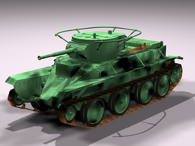 Russian BT-5 Cavalry Tank 3d rendering