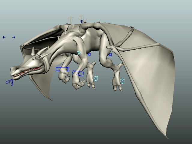 Rig Dragon Animation 3d model - CadNav