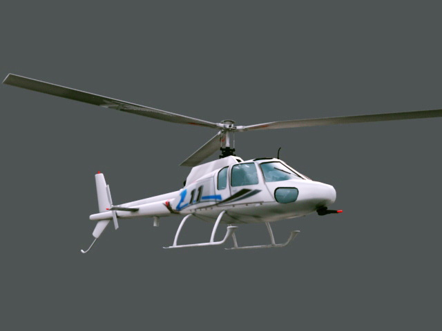 Private Helicopter 3d rendering