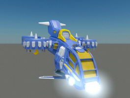 Sci-Fi Gunship Animation 3d preview
