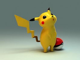 Cute Pikachu 3d model preview