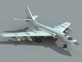 Chinese Xian H-6 Bomber 3d model preview