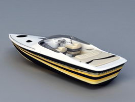 Luxury Speedboat 3d model preview