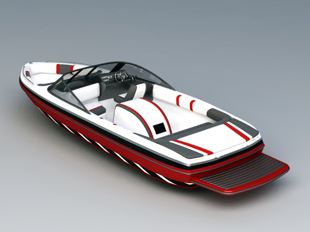 Sport Fishing Boat 3d rendering