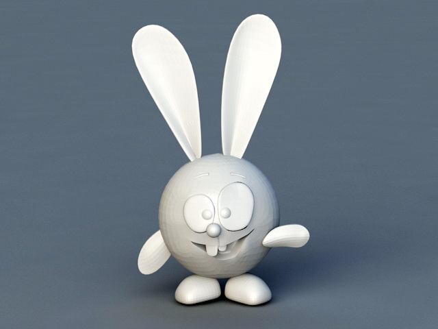Funny Rabbit Cartoon 3d rendering