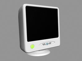 CRT Computer Monitor 3d model preview